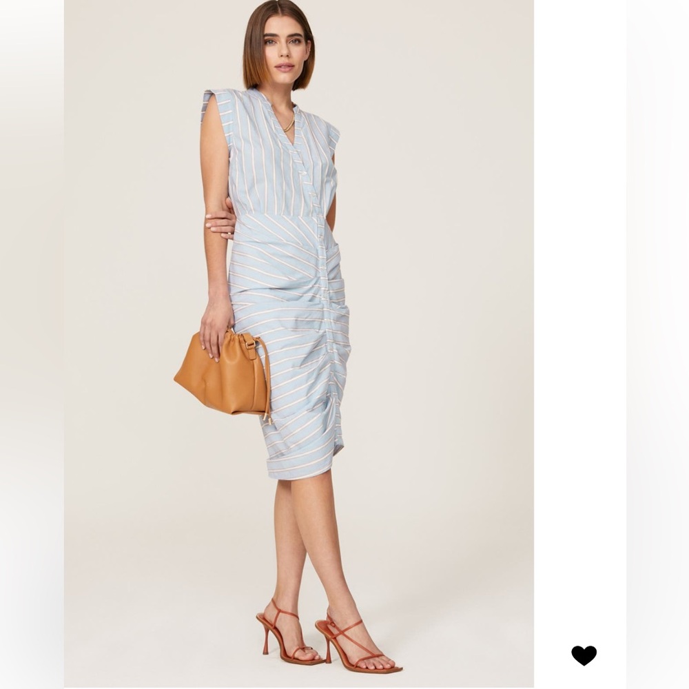 VERONICA BEARD striped shirt dress